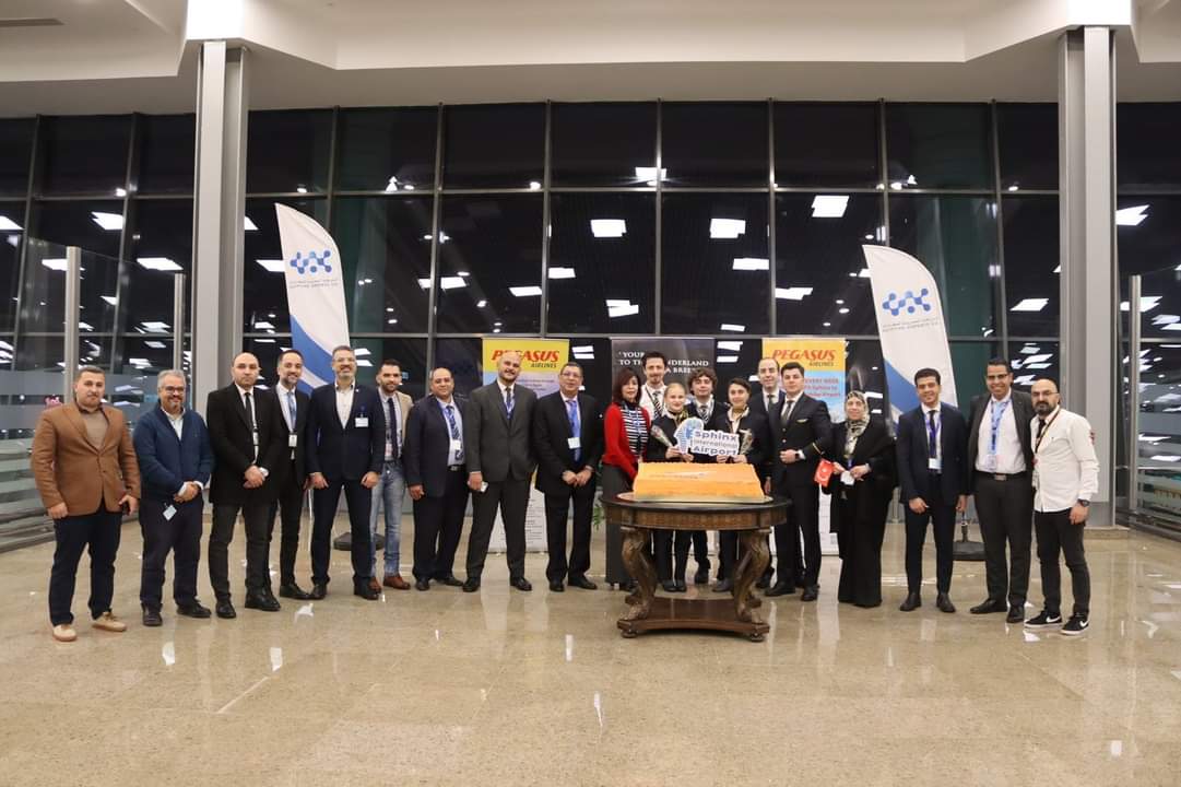 مطار سفنكس الدولي يستقبل أولي رحلات شركة بيجاسوس التركية