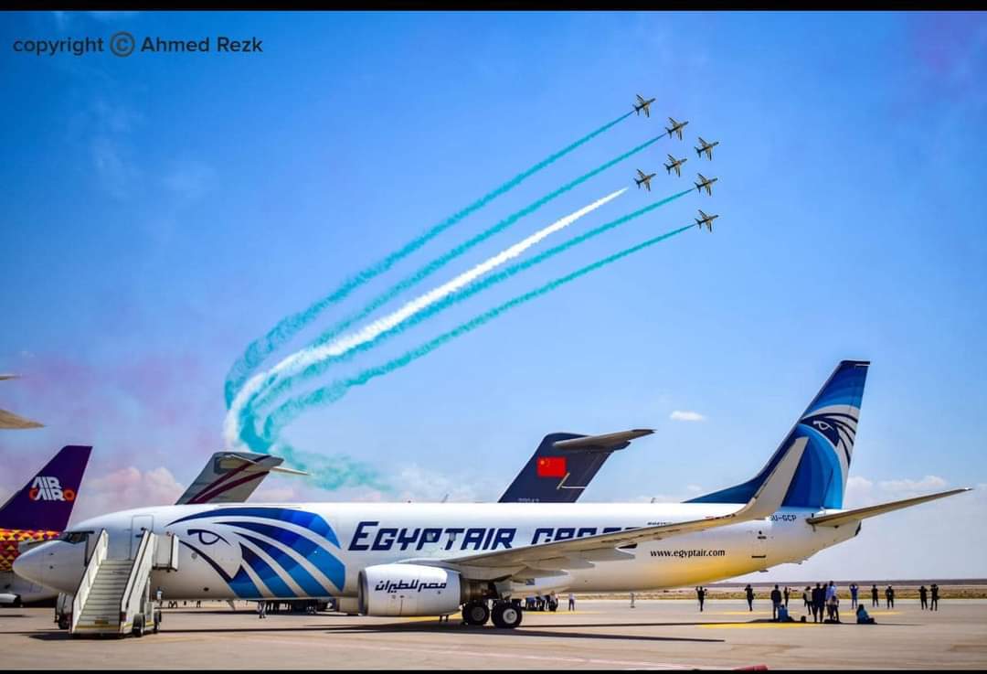 مصر للطيران تزين العرض الثابت في معرض مصر الدولي للطيران والفضاء 2024