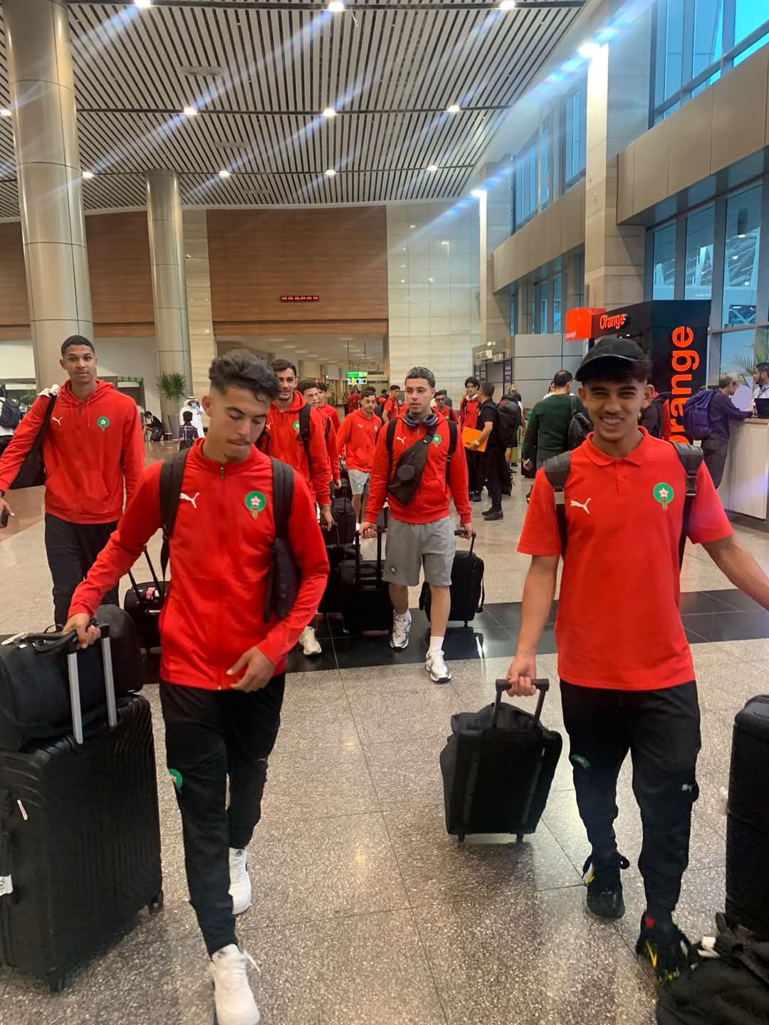 وصول منتخب المغرب للشباب إلى مطار القاهرة للمشاركة في كأس أفريقيا تحت 20 سنة