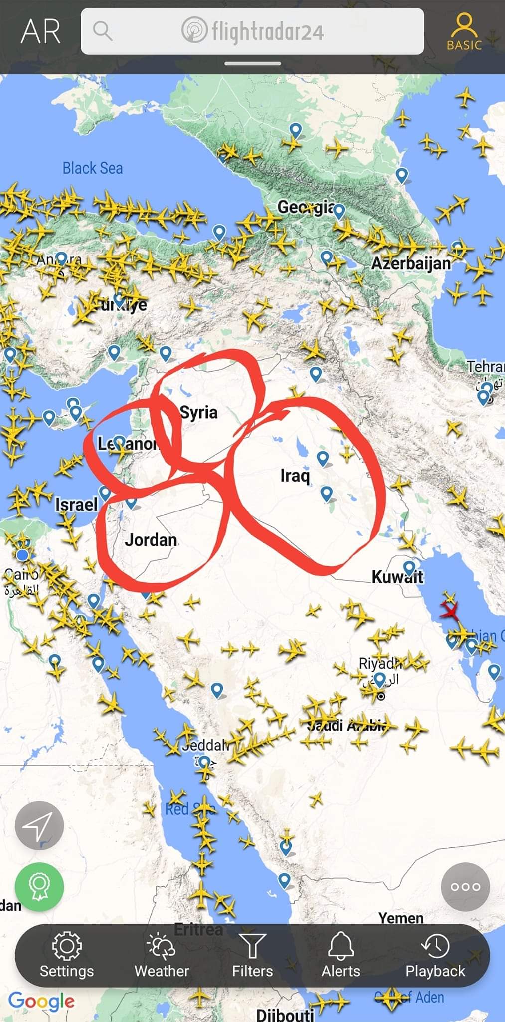دول الشرق الأوسط تغلق مجالاتها الجوية ردًا على التوترات الإقليمية