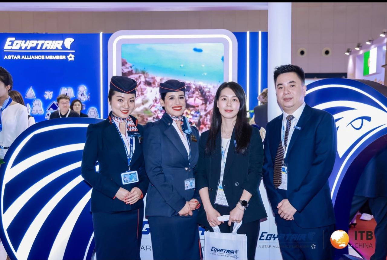 مصر للطيران تعزز وجودها  في الصين.. شراكات استراتيجية وجذب سياحي بمعرض ITB China