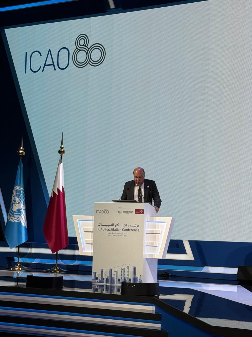 وزير الطيران يستعرض إنجازات مصر فى النقل الجوي بمؤتمر الإيكاو بالدوحة