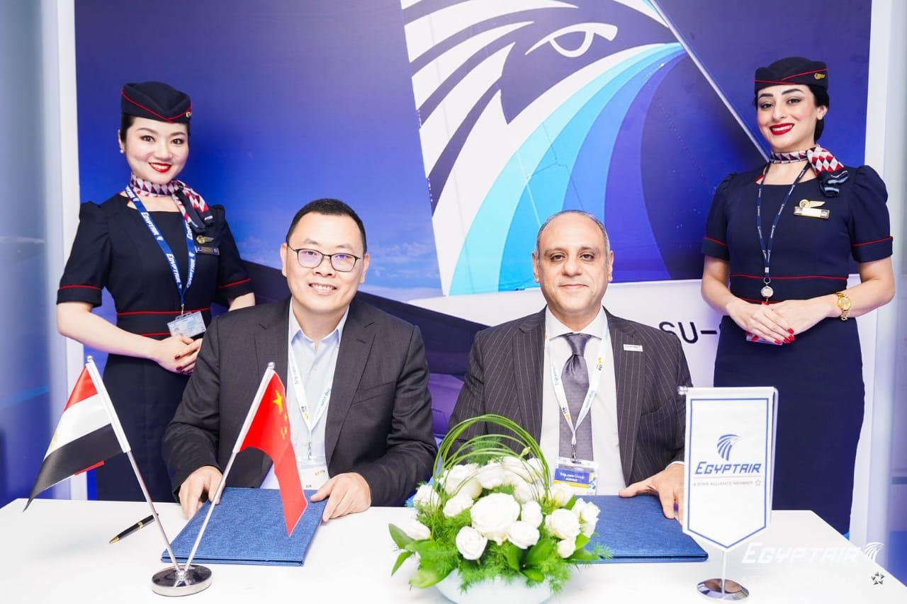 مصر للطيران توسع نشاطها في السوق الصيني بتوقيع مذكرات تفاهم استراتيجية