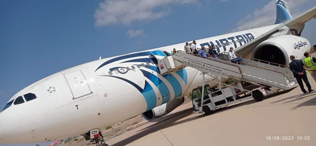 بعد توقف 8 سنوات.. مطار مصراتة يستقبل أولي رحلات مصر للطيران