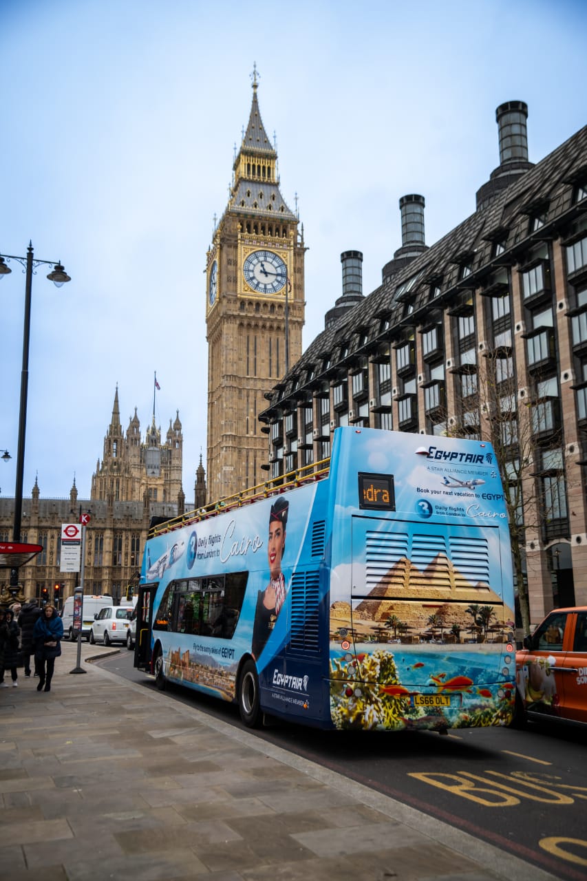 مصر للطيران تطلق حملة تسويقية في لندن لتعزيز رحلاتها اليومية إلى القاهرة