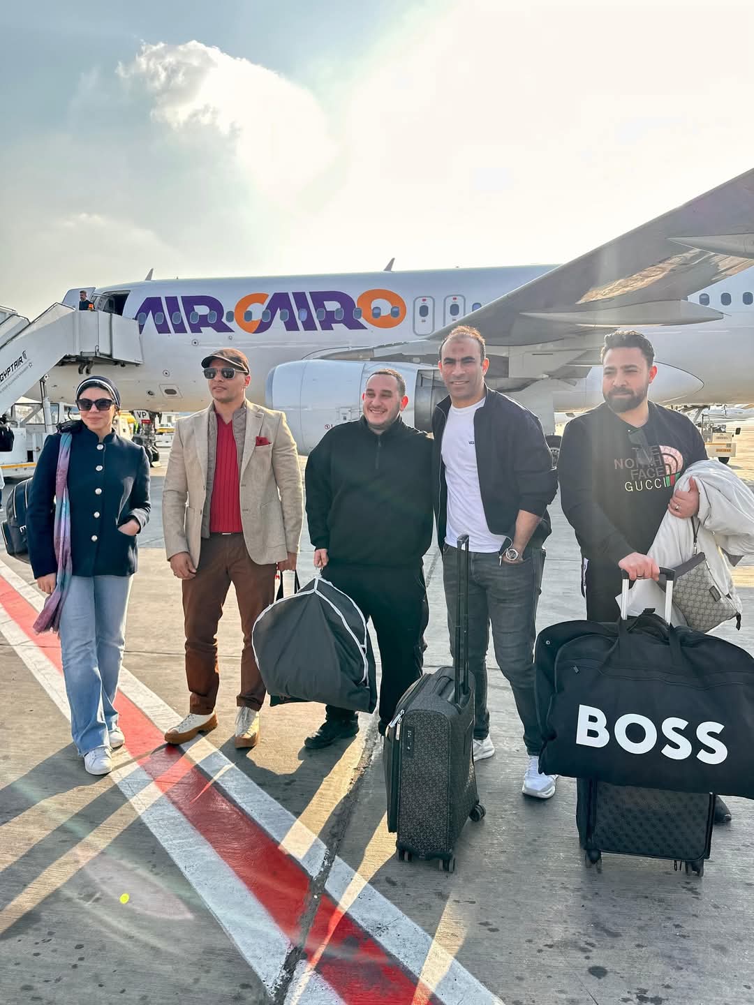 مطار القاهرة يستقبل بعثة النادي الأهلي عقب الاحتفالية التاريخية بالاقصر